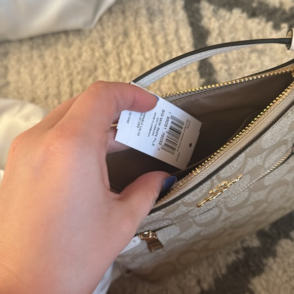 Light khaki signature Rowan file bag mini - Picture 3 of 5